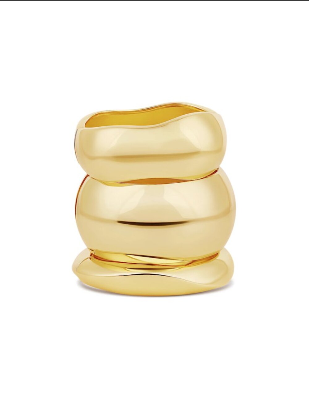 Luna Bangle Set 24k Gold Plated NWOT